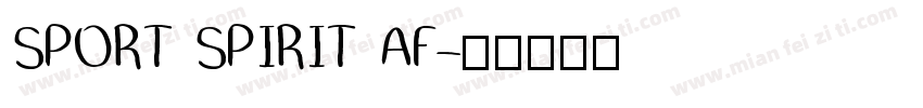 SPORT SPIRIT AF字体转换